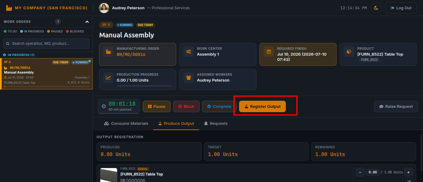 Manufacturing Orders Execution
